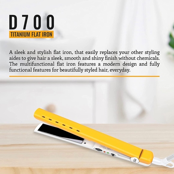 GK D700 Titanium Flat Iron Styling